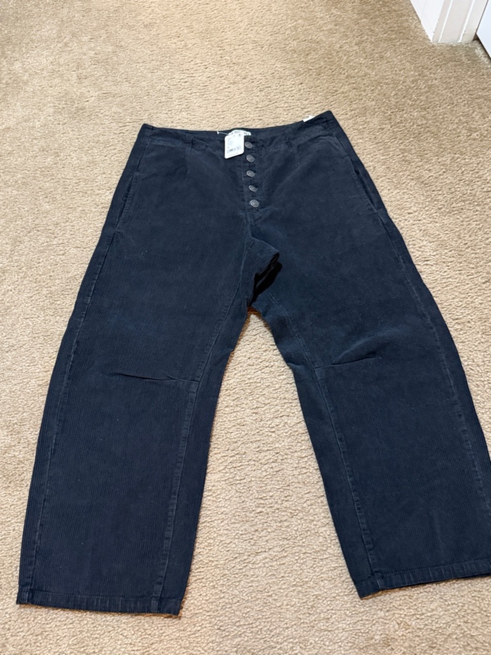 We The Free Black cord Osaka jeans NWT